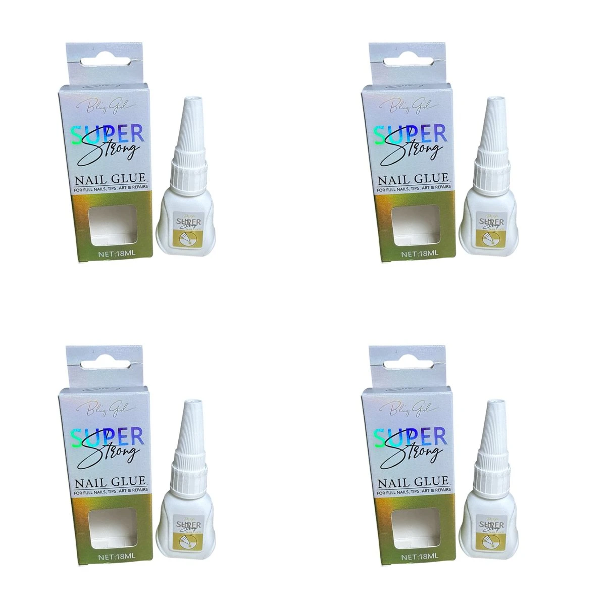 Bling Girl Extra Strength Nail Glue 18ml - 4 Pieces
