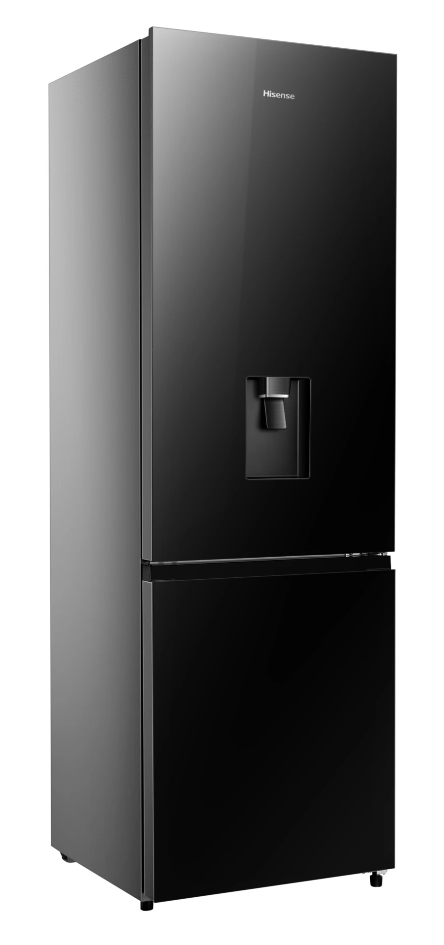 Hisense 347 L Double Door Bottom Mount Fridge  (Black Glass, H450BMIB-WD)