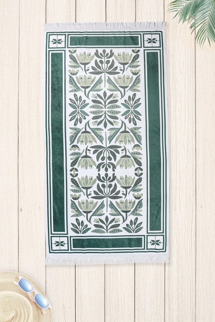 Polycotton Printed Fringe Lenasia Beach Towel, 85x160cm