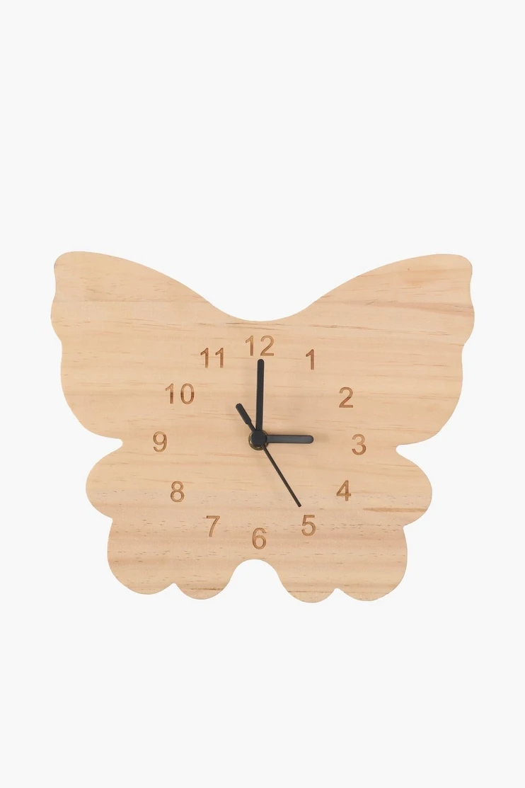 Wooden Butterfly Clock