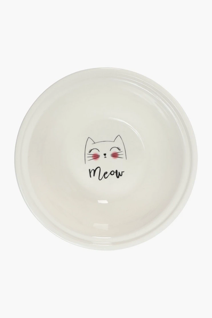 Dolomite Cat Face Pet Bowl 14.5cm