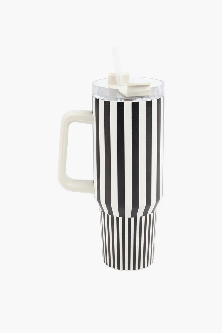 Large Mono Stripe Sippy Cup