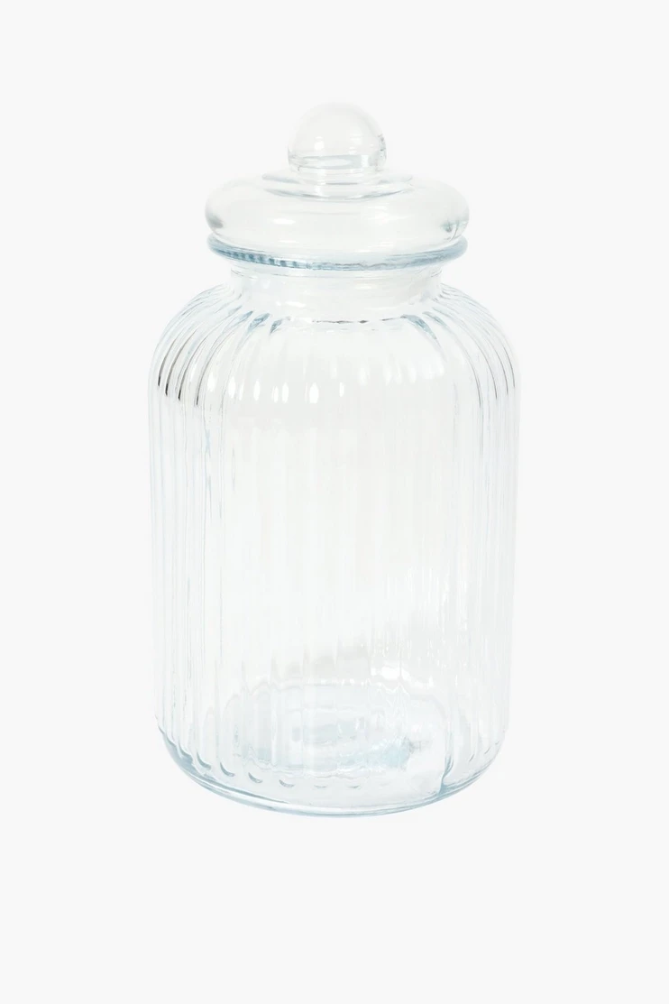 Ribbed Glass Cookie Jar 4,8l