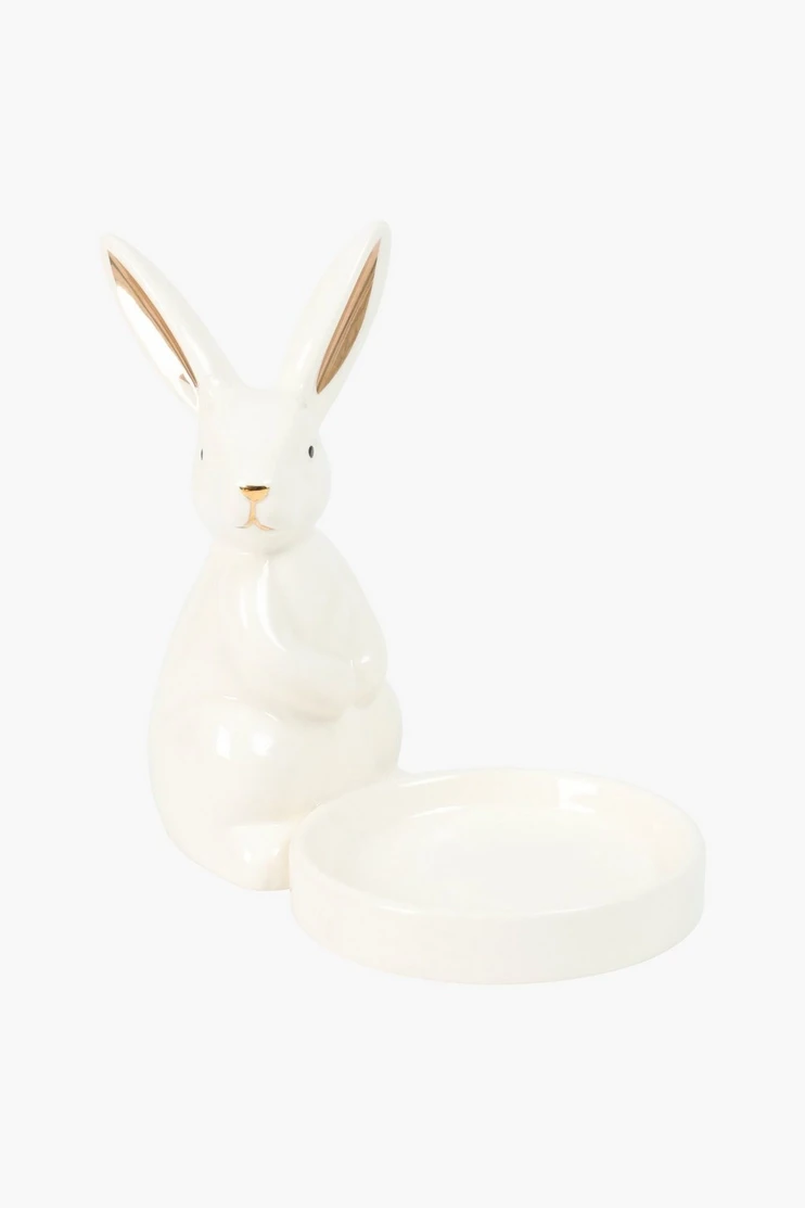 Standing Bunny Pillar Candle Holder, 9.5x14cm