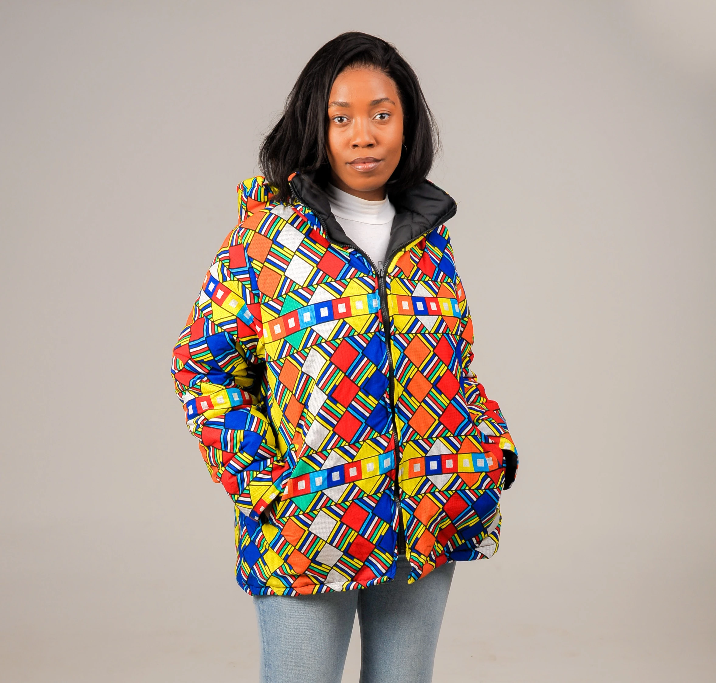 Mbala Afriprint Winter Parka Jacket- Unisex