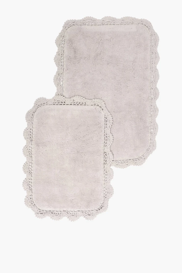 2 Piece Crochet Bath Mat Set