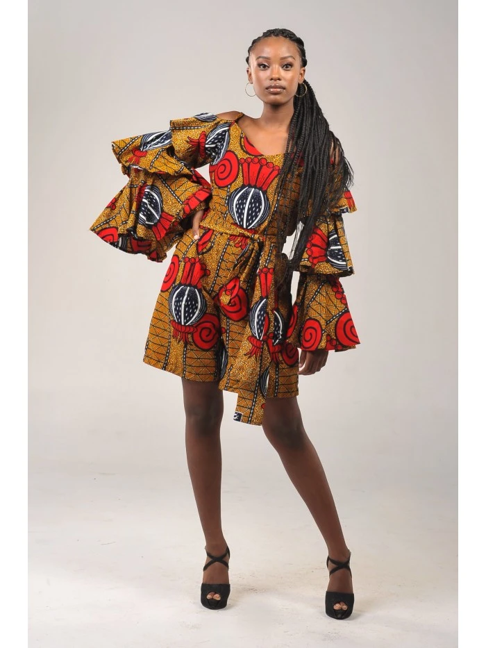 Izimbiza Tiered Sleeve Jumpsuit