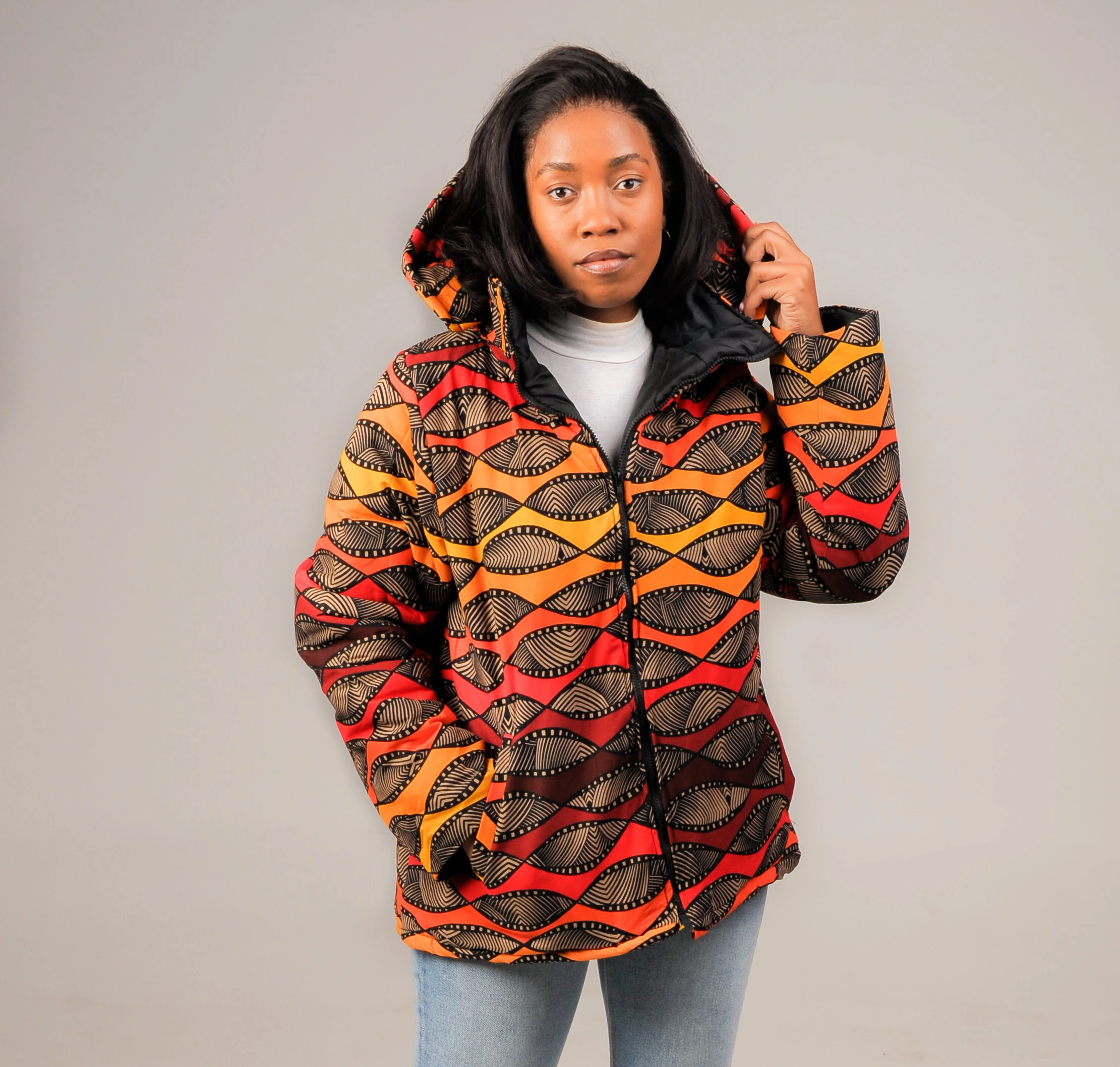Helix Afriprint Winter Parka Jacket- Unisex