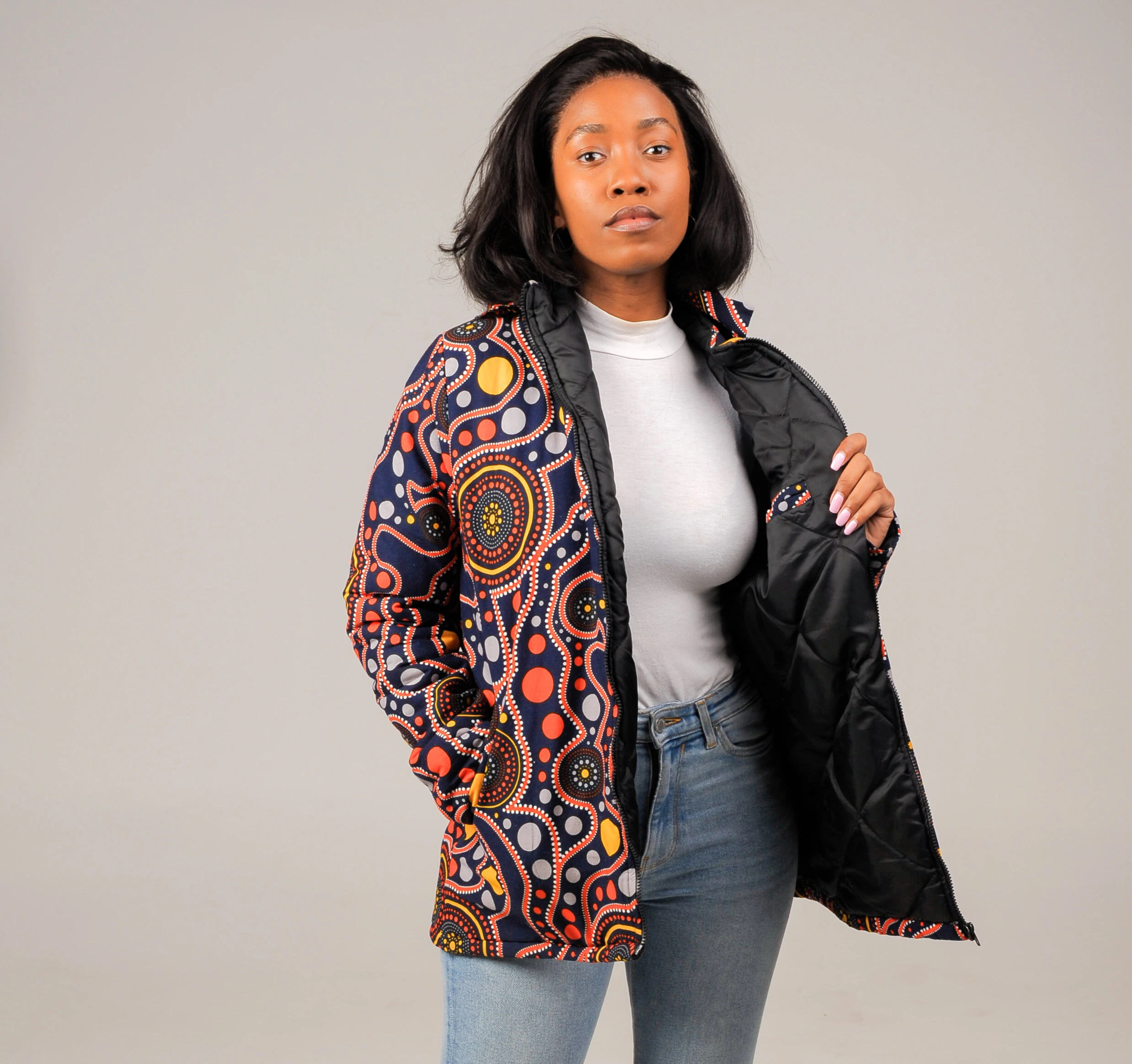 Zium Afriprint Winter Parka Jacket- Unisex