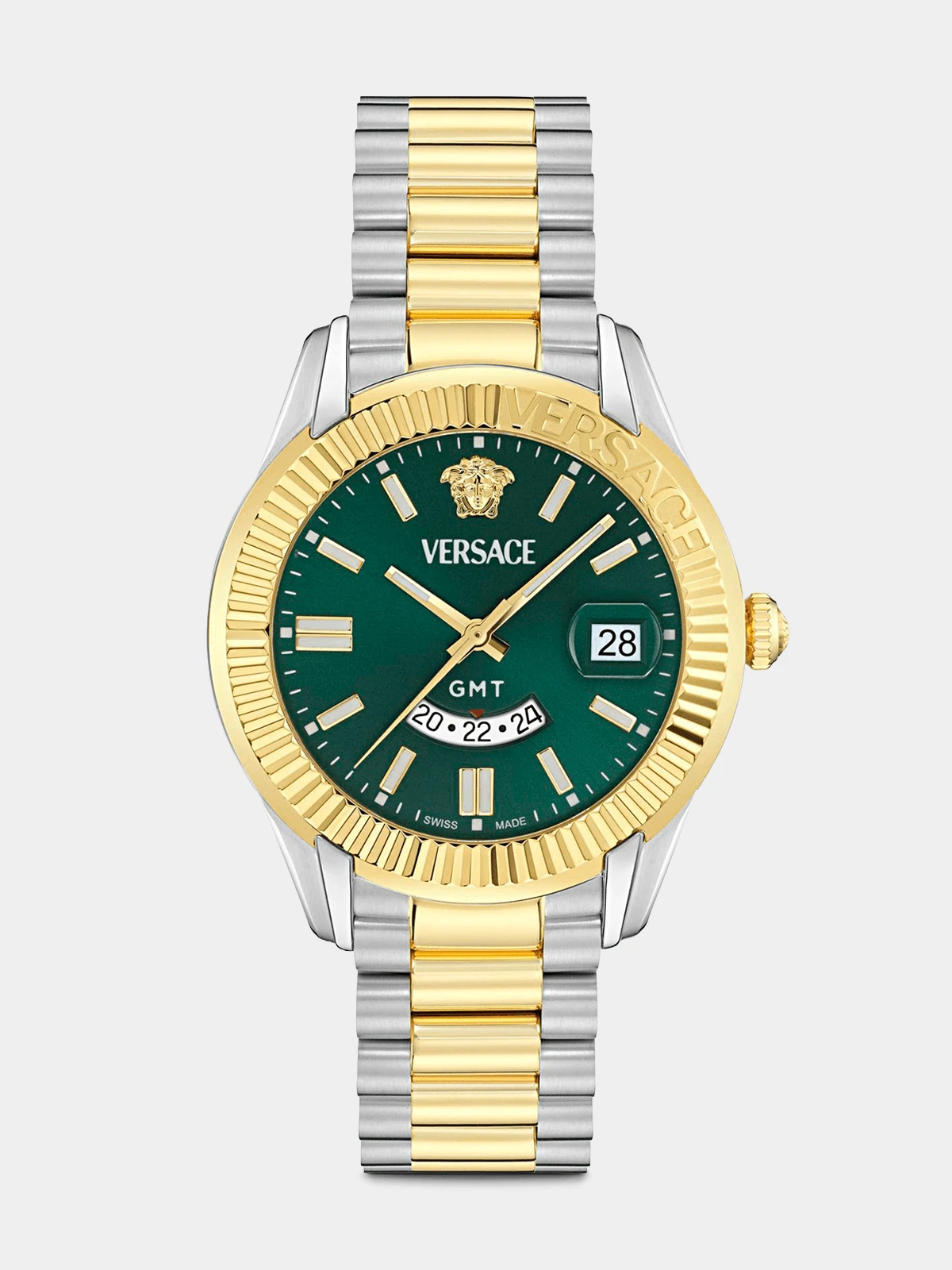 Versace Apodis GMT Two-Tone Stainless Steel Bracelet Watch