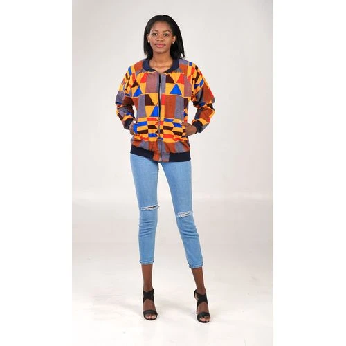 Color Kente Afriprint Bomber