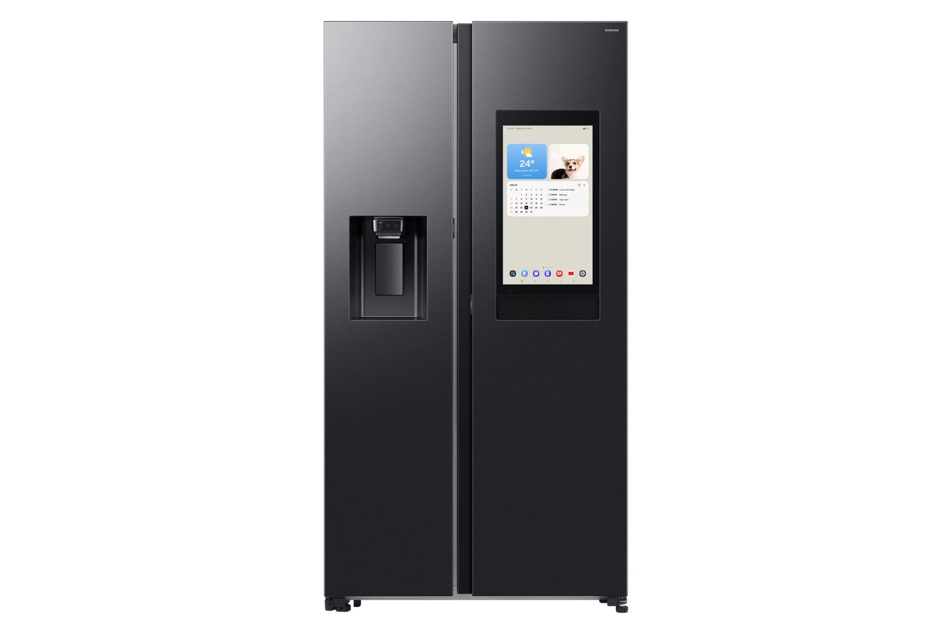 Samsung 594L AI Family Hub Side By Side Black RS90F64A2FFA