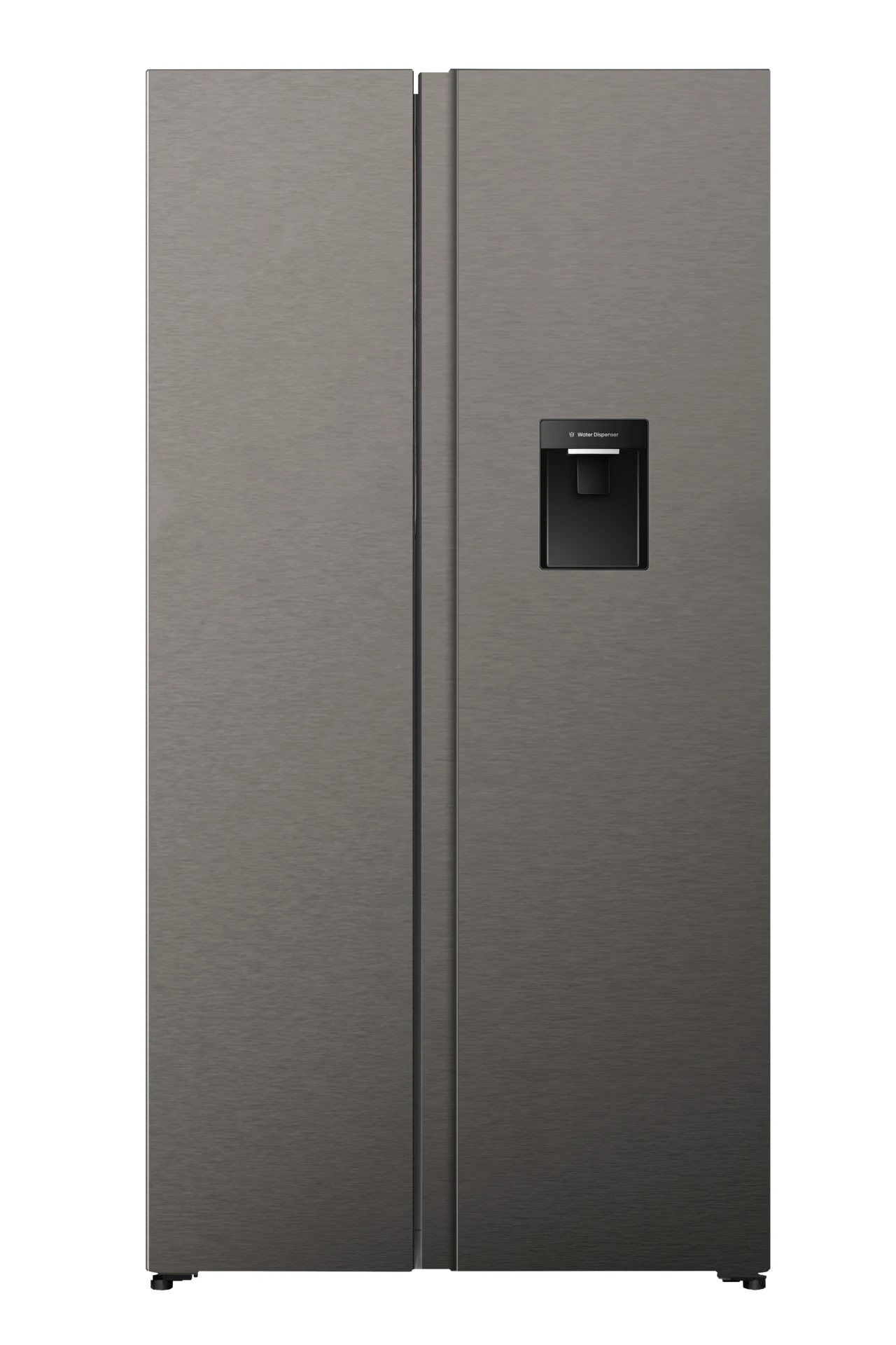 Hisense 541L Side-By-Side Refrigerator With Water Dispenser H680Sit-WD Grey