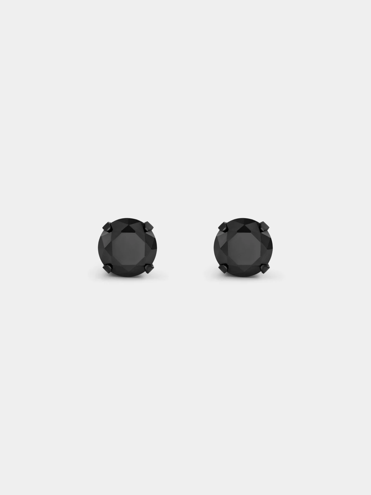 Studex Sensitive Stainless Steel Black Cubic Zirconia Round Stud Earrings