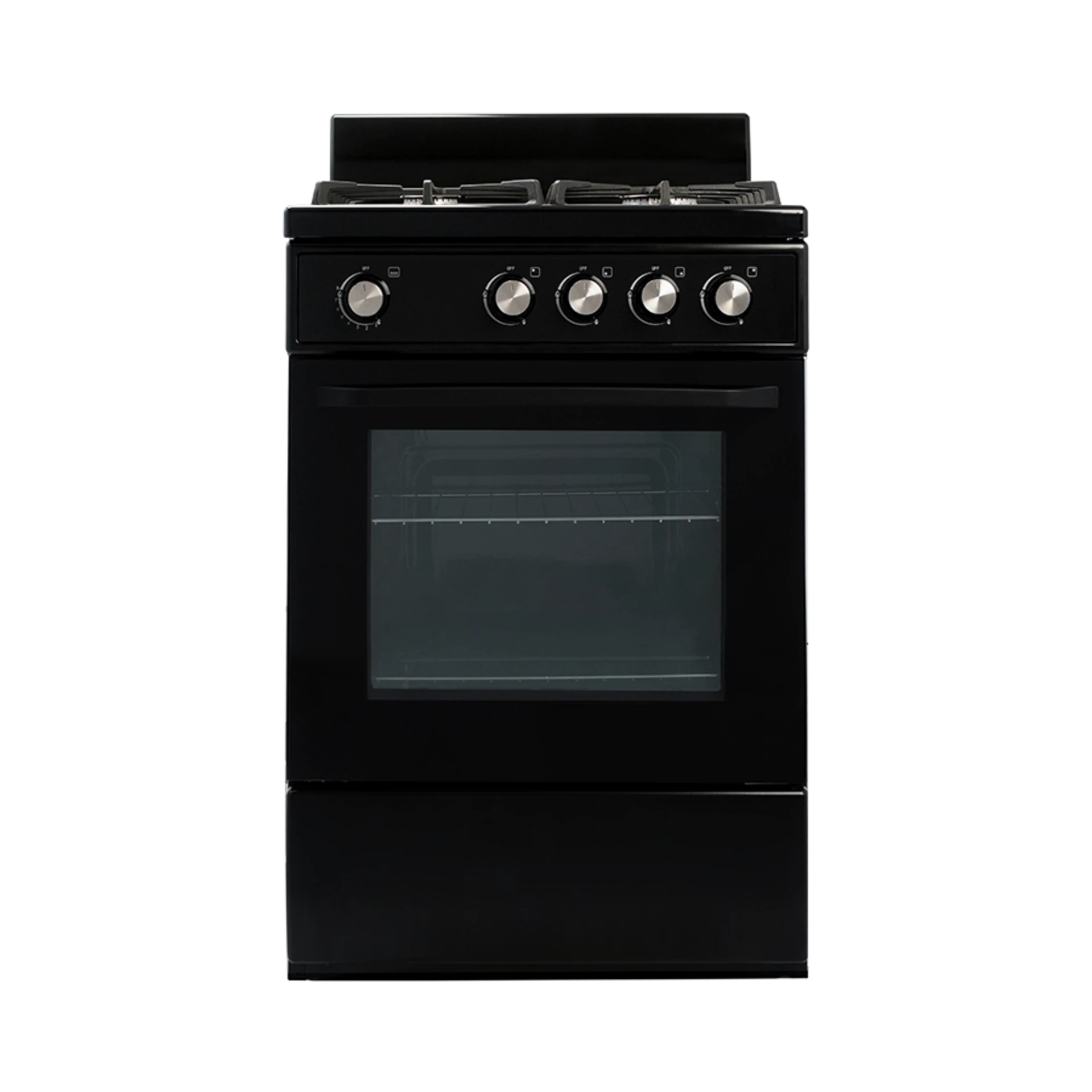 Univa 60cm 4 Burner Gas Stove Black UG016BI-1