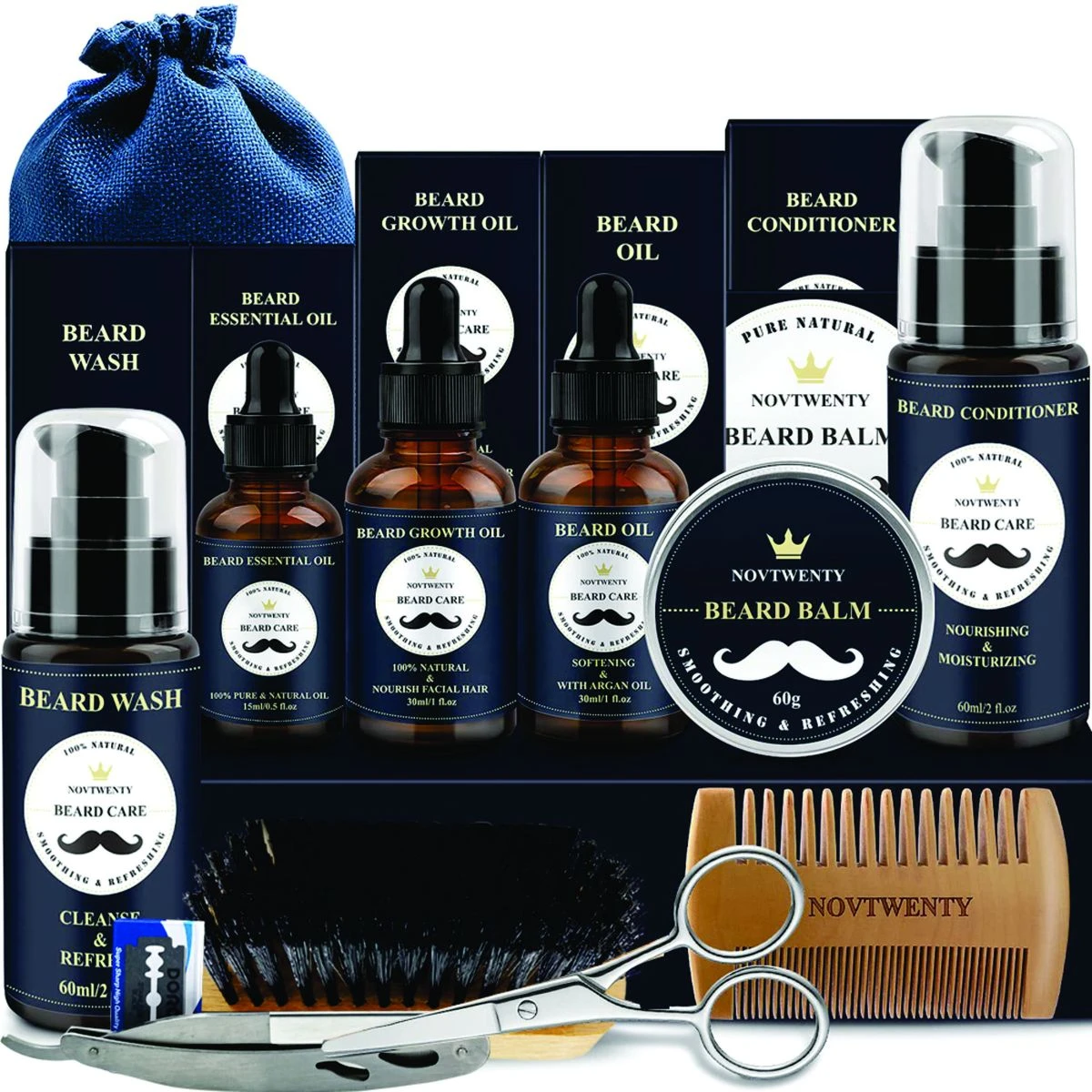 Beard and Hair Trimmer Care Kit for Men, Beard Kit Grooming Care For Men