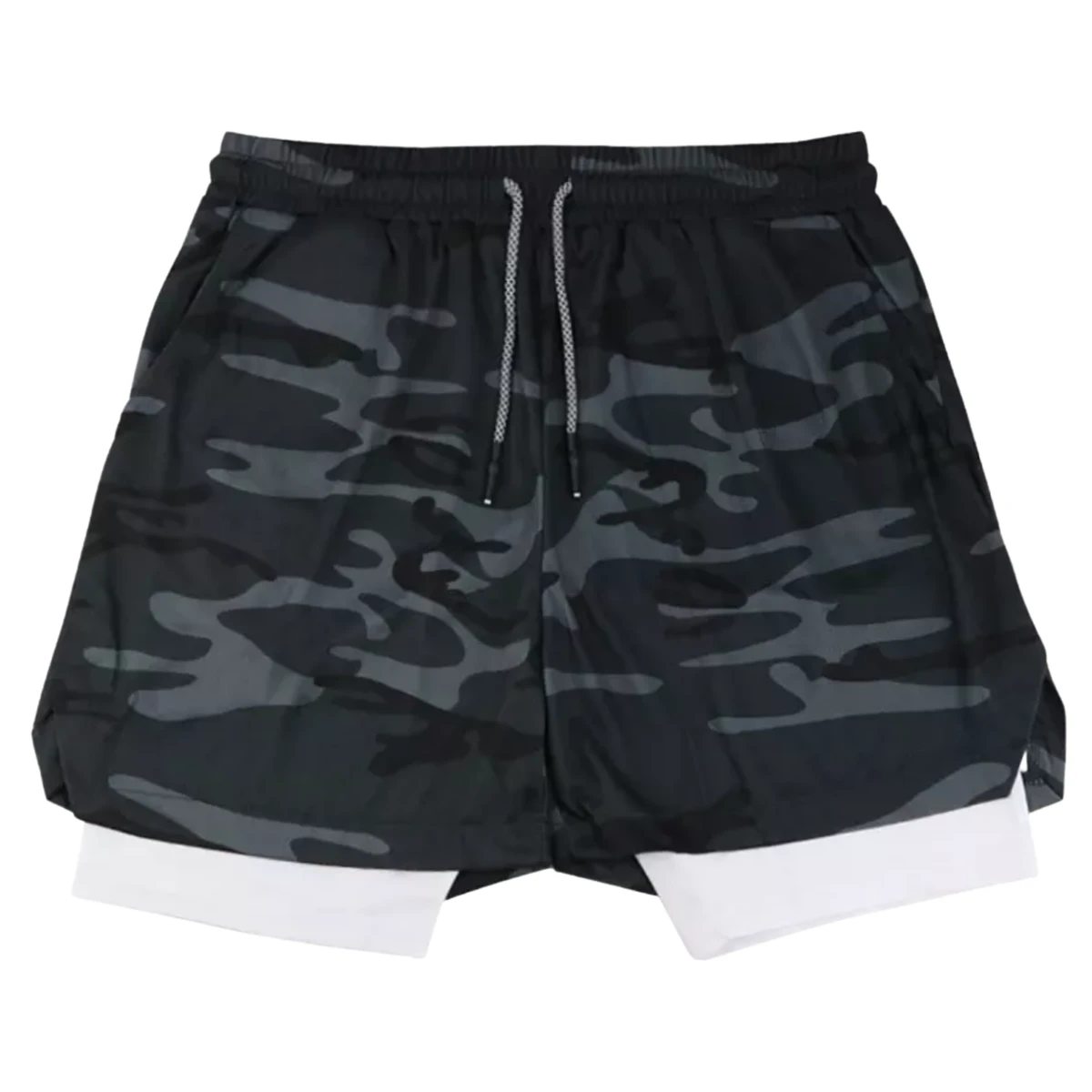 Men s 2 in 1 Running/Workout Shorts with Pockets Quick Dry