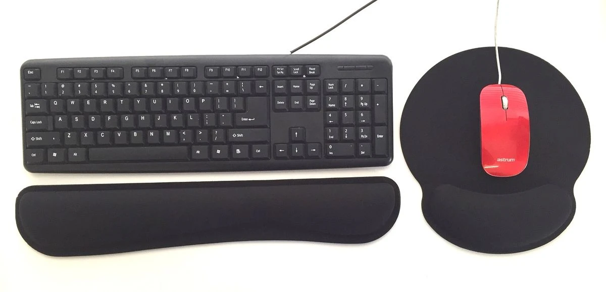 Mouse Pad & Keyboard Wrist Rest Support Combo