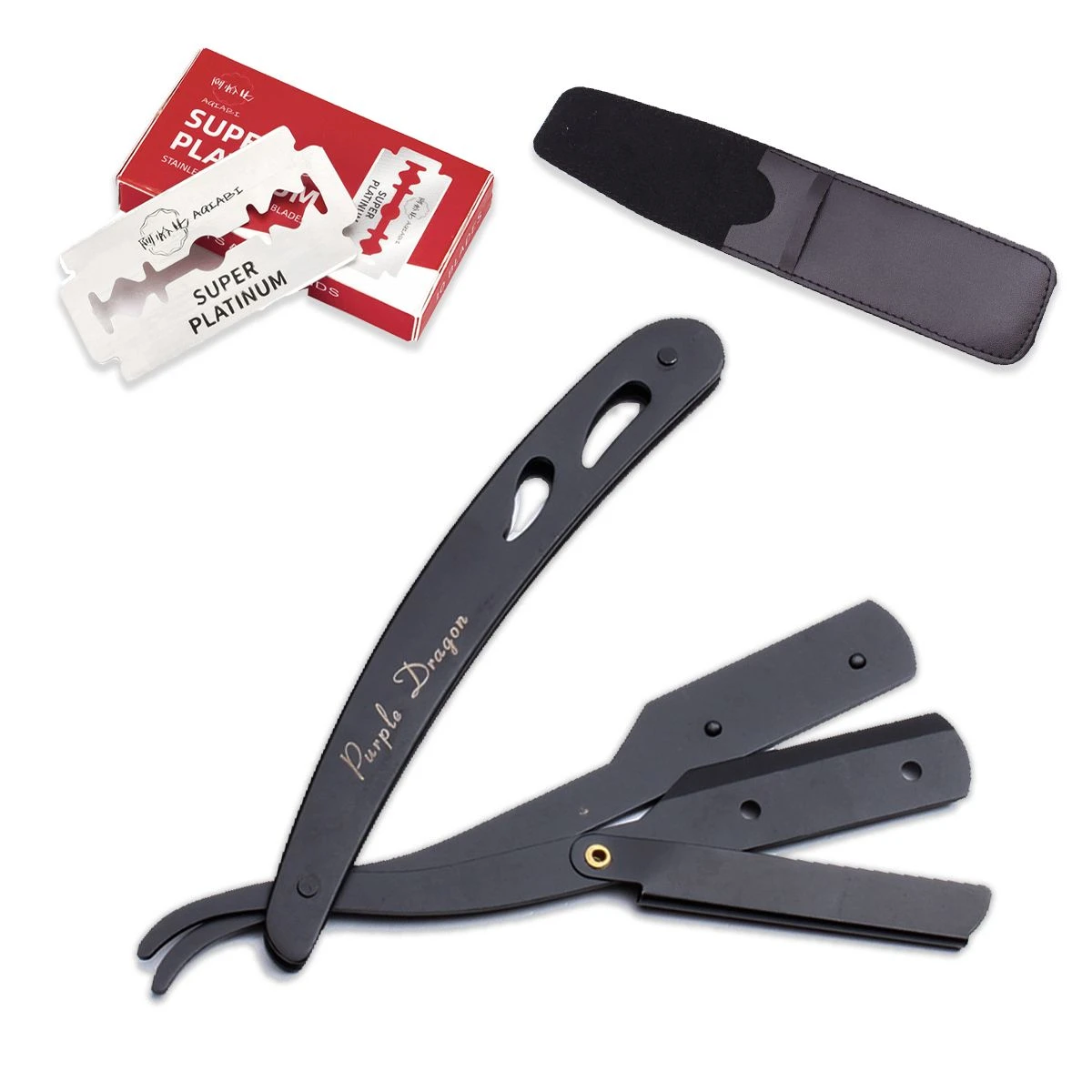 Profession Barber Straight Edge Razor Safety Stainless Steel Blade Set Gift